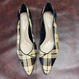 Preston & York NWOT Tabitha black & tan plaid‎ calf hair shoes, size 8